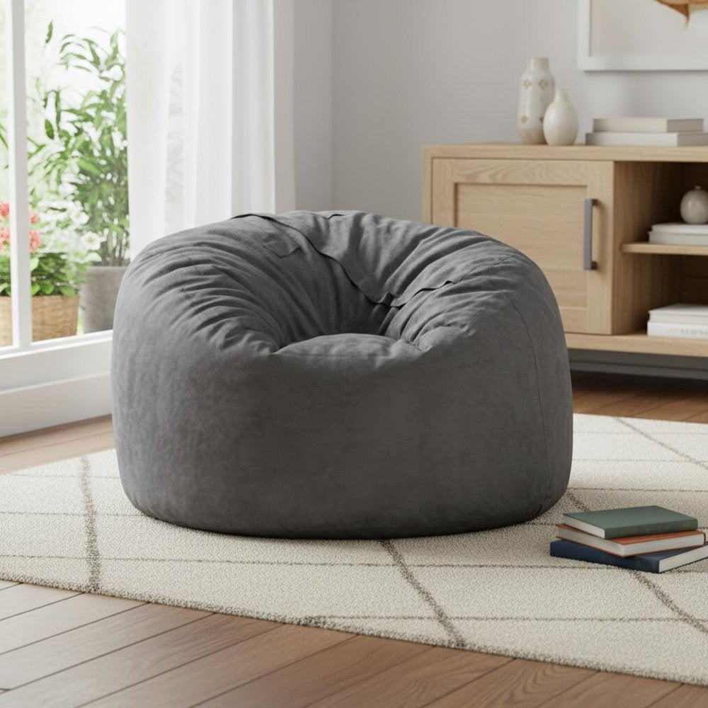 47" Orange Microsuede Classic Bean Bag