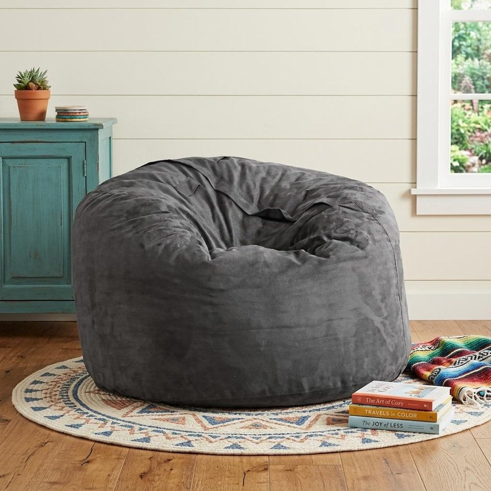 47" Orange Microsuede Classic Bean Bag