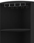 18" Black Wood Corner Bar Cabinet With Two Doors