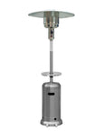 48000 BTU Silver Steel Propane Cylindrical Pole Standing Patio Heater