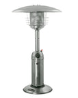 11000 BTU Silver Steel Propane Cylindrical Pole Tabletop Patio Heater