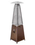 9500 BTU Bronze Steel Propane Triangular Pyramid Tabletop Patio Heater