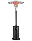 40000 BTU Black Steel Propane Cylindrical Pole Standing Patio Heater