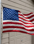 Set of Two Red White And Blue Embroidered Nylon American Flags
