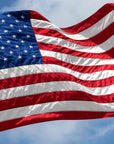 Set of Two Red White And Blue Embroidered Nylon American Flags