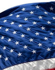 Set of Two Red White And Blue Embroidered Nylon American Flags