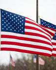 Set of Two Red White And Blue Embroidered Nylon American Flags