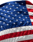 Set of Two Red White And Blue Embroidered Nylon American Flags