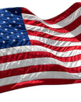 Set of Four Red White And Blue Embroidered Nylon American Flags