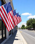 Set of Four Red White And Blue Embroidered Nylon American Flags