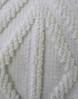 18" X 18" White Zippered Diamond Indoor Outdoor Throw Pillow