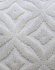 18"x18" White Indoor Outdoor Ogee Decorative Pillow