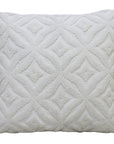 18"x18" White Indoor Outdoor Ogee Decorative Pillow