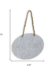 5" X 8" Gray Handcrafted Welcome Galvanized Metal Wall Decor