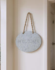 5" X 8" Gray Handcrafted Welcome Galvanized Metal Wall Decor