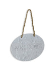 5" X 8" Gray Handcrafted Welcome Galvanized Metal Wall Decor