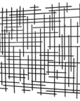 38" X 38" Black Geometric Metal Hanging Dimensional Sculpture