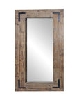 75" Brown Wood Framed Leaning Accent Mirror