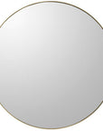 30" Gold Round Wood Framed Accent Mirror