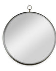 34" Gold Round Iron Framed Accent Mirror