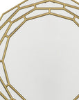 35" Gold Round Framed Accent Mirror
