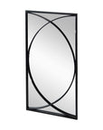 Set of Three Black Iron Framed Accent Mirror