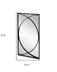 Set of Three Black Iron Framed Accent Mirror