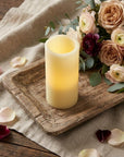 8" Ivory Flameless Pillar Candle
