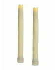 Set of Two Ivory Flameless Taper Candle