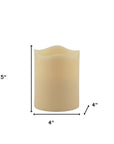 5" Ivory Flameless Pillar Candle