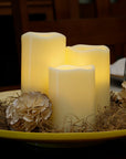 6" Ivory Flameless Indoor Outdoor Pillar Candle
