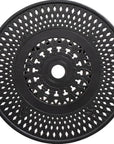 24" Black Rounded Metal Outdoor Bistro Table with Umbrella Hole