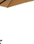 11' Tan Polyester Round Tilt Cantilever Patio Umbrella with Stand