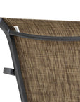Set of Two 28" Gray and Brown Steel Outdoor Bar Height Chairs