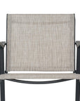 Set of Two 28" Gray Steel Outdoor Bar Height Chairs