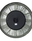 21" Circle Silver Metal and Glass Analog Exposed Gear Wall Clock