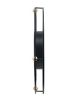 32" Circle Black and Gold Metal and Glass Analog Exposed Gear Wall Clock