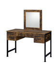 47" Black Mirrored Vanity Table with Mirror With Four Drawers