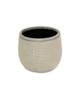 6" Beige Dot Ceramic Indoor Outdoor Round Pot Planter