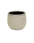 6" Beige Dot Ceramic Indoor Outdoor Round Pot Planter