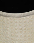 6" Beige Dot Ceramic Indoor Outdoor Round Pot Planter