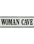 8" X 32" White and Black Woman Cave Metal Wall Decor