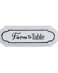 5" X 14" Black And White Farm To Table Metal Wall Decor