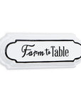 5" X 14" Black And White Farm To Table Metal Wall Decor