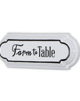 5" X 14" Black And White Farm To Table Metal Wall Decor