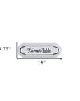5" X 14" Black And White Farm To Table Metal Wall Decor
