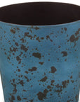 11" Blue Recycled Plastic Indoor Outdoor Round Pot Planter