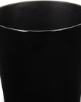 9" Black Recycled Plastic Indoor Outdoor Round Pot Planter
