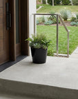 9" Black Recycled Plastic Indoor Outdoor Round Pot Planter