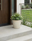 9" Gray Recycled Plastic Indoor Outdoor Round Pot Planter
